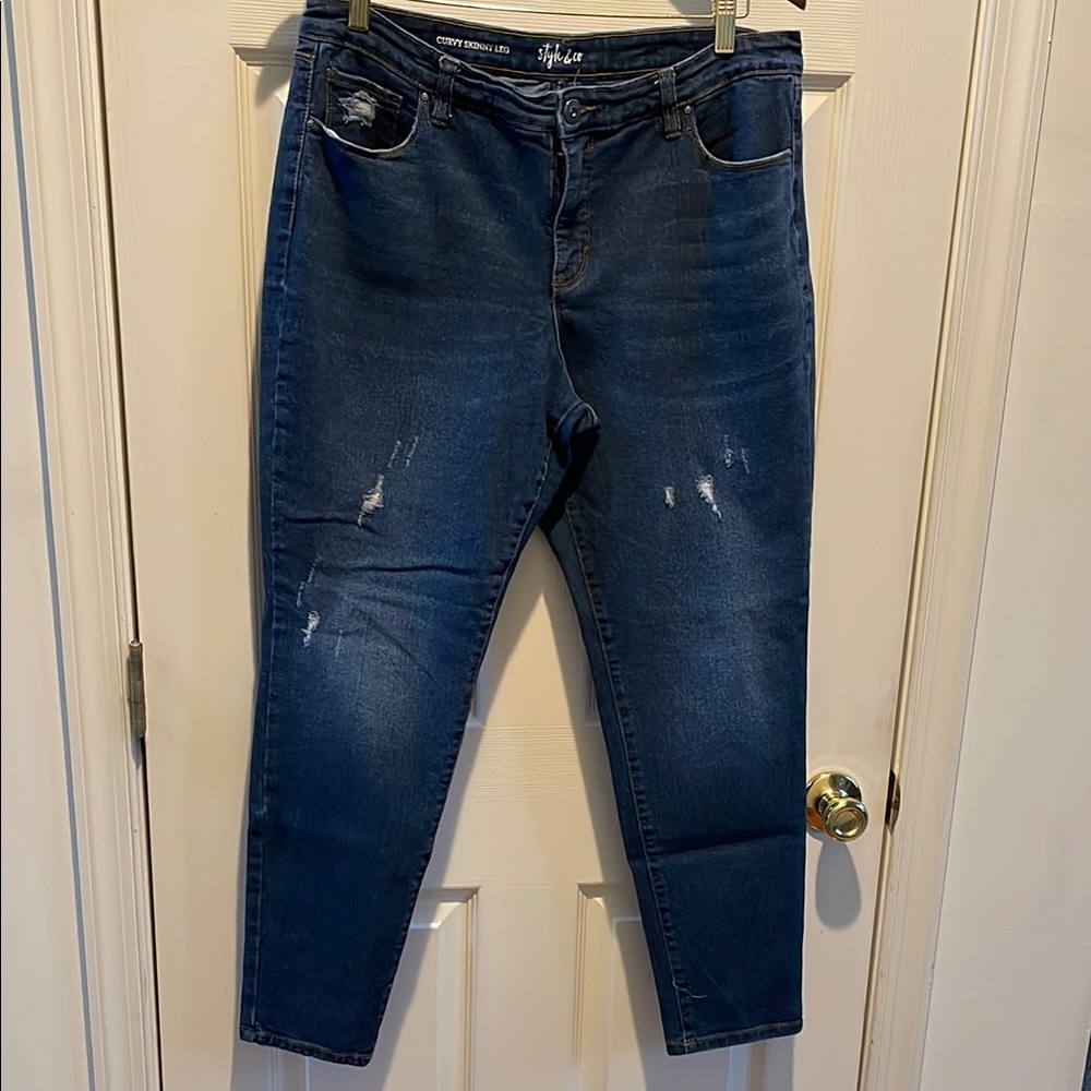 STYLE & Co Blue Skinny Jeans Modern Fit - Size 12